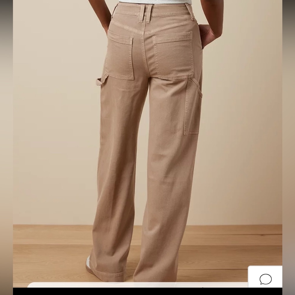 American Eagle Dreamy Drape woven super high waisted wide leg pants size 10